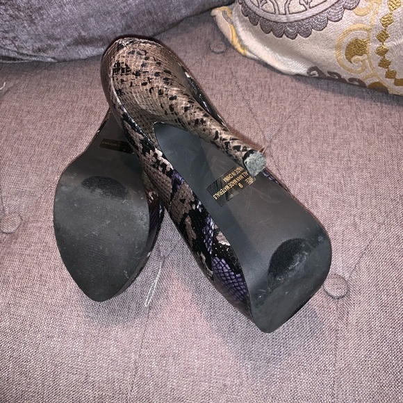 Qupid Faux Python Platform Heels - Picture 4 of 5